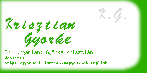 krisztian gyorke business card